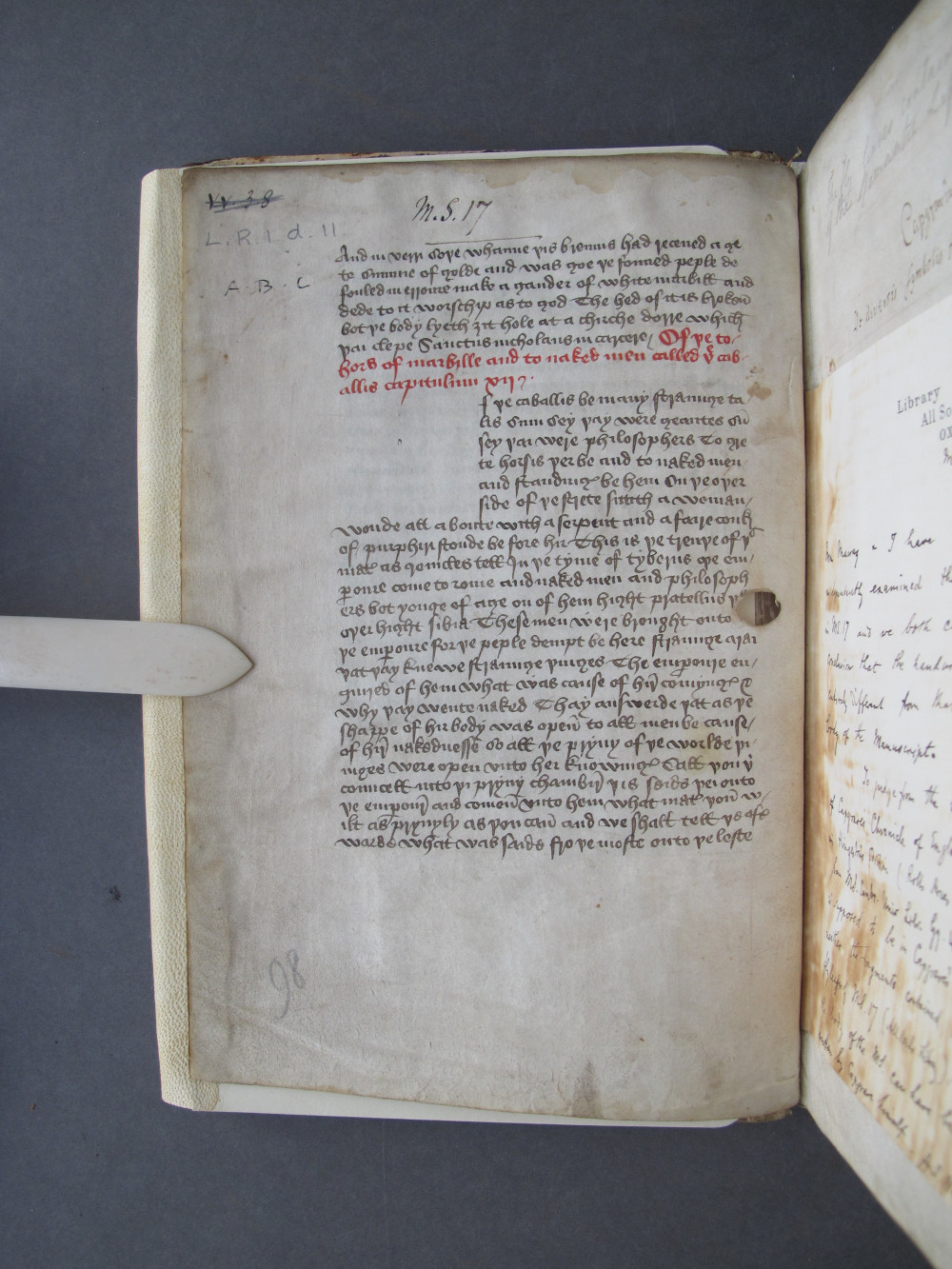 1 Folio i verso